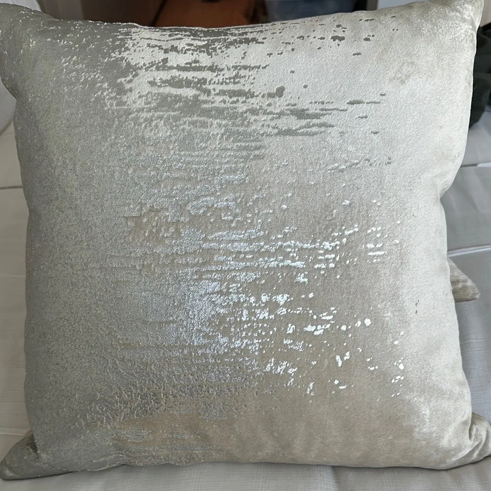 West Elm Silver Accent Pillows